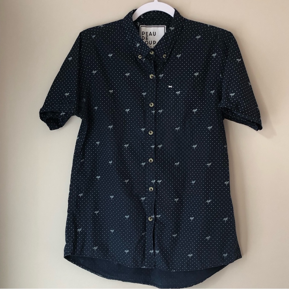 Peau de Loup Button Down Shirt/Size 8